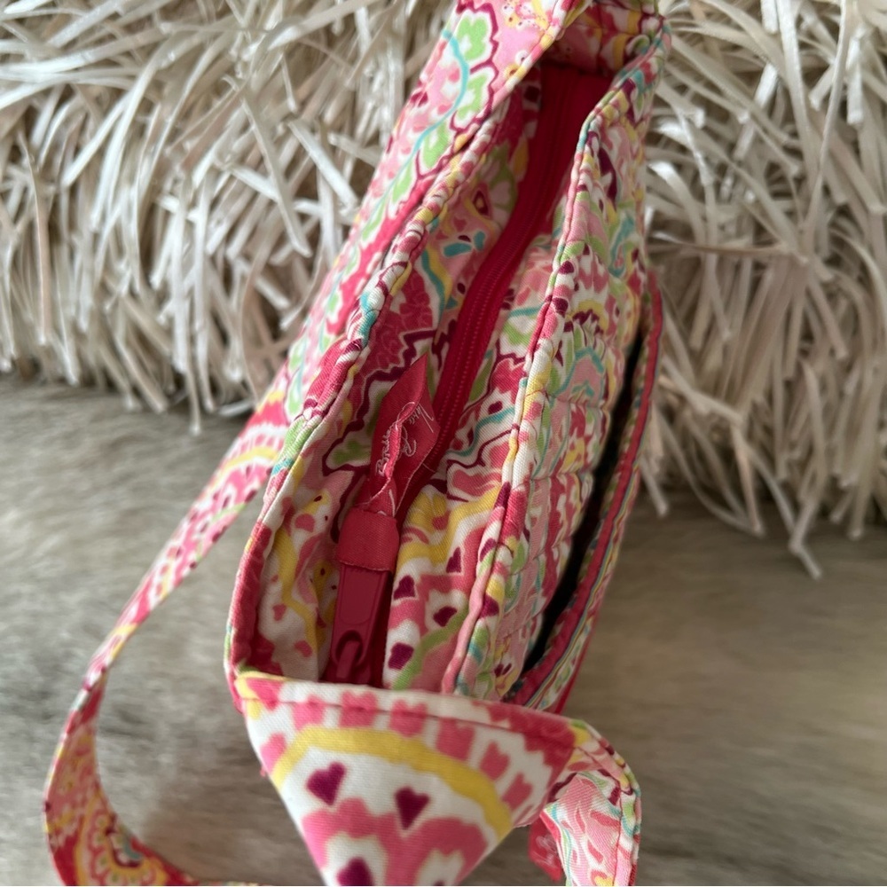 VERA BRADLEY Capri Melon 2007 Zipper Hipster Crossbody 2012 Pink Green Y2K USA - Picture 6 of 15